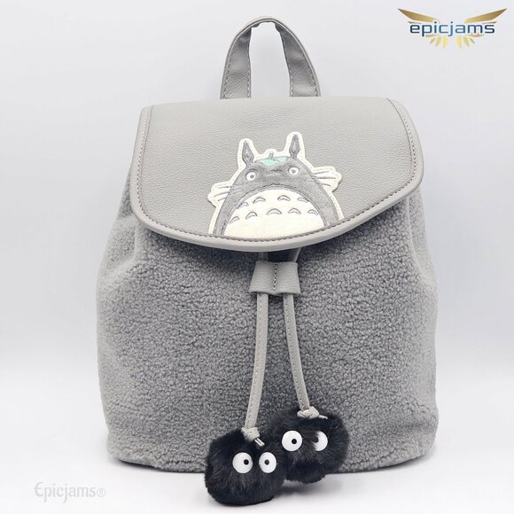 Studio Ghibli My Neighbor Totoro Sherpa Slouch Mini Backpack - Picture 1 of 6